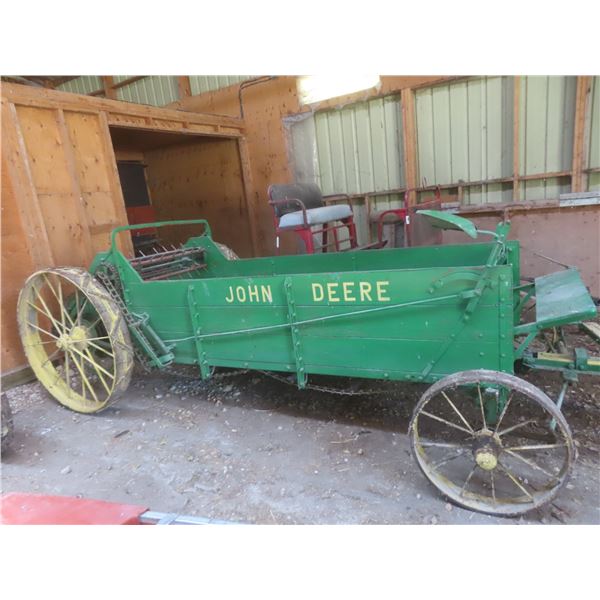 John Deere Model D Ground-Driven Horse-Pulled Manure Spreader, Steel Wheels, S/N 96651 — Always