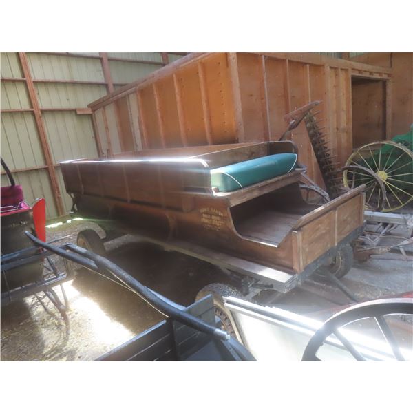 Custom-Built Horse-Drawn People Hauler, 12 ft., 10 Passenger + 2 Up Front with Suspension, Bench