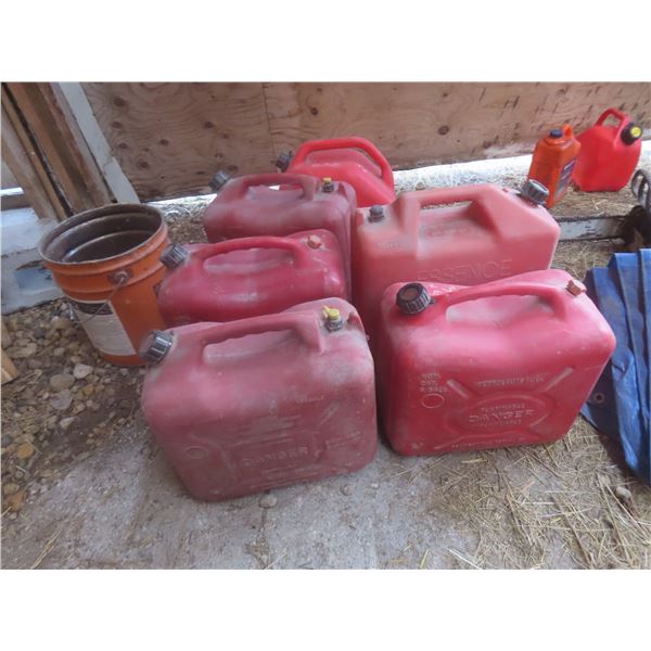 6 Plastic Gas Containers