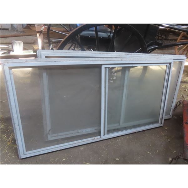 3 Aluminum Windows, 60 × 30", with Brick Mould