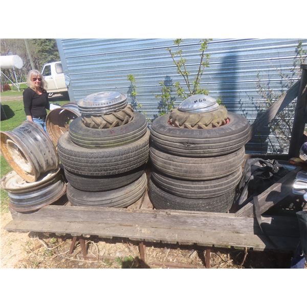 Tractor and Implement Ties/Rims 16.5 + Hubcaps