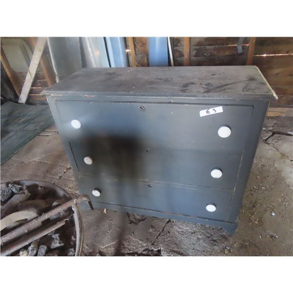 Antique Wood Dresser, 3 Drawers