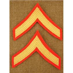 Lot 2 US Marine Private Rank Insignia Post-WW2 Patches