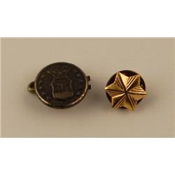 Lot 2 Post-WWII Rank Insignia Pins STAR Emblem Military