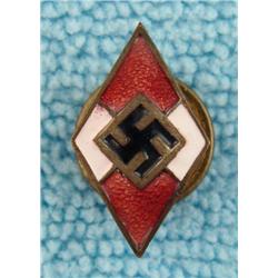VERY RARE VERSION HITLER YOUTH MEMBERSHIP LEADERS BADGE
