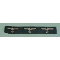 ORIGINAL STRIP OF 3 NAZI ARMY OVERSEAS CAP EAGLES
