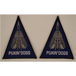 2 Piece Lot U.S. Navy PATCHES Pukin Dogs 1980s 1990s