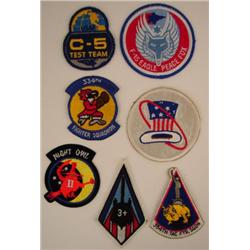7 Piece Lot U.S. USAF 1980s 1990s Patches Misc Squadron