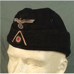 WWII German Army Panzer Enlisted Man EM Overseas Cap