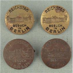 4 Reichstag Besuch In Berlin Pins Award Badges WWII