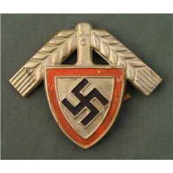NAZI REICH ARBEIT DIENST/RAD ORIG VISOR CAP INSIGNIA