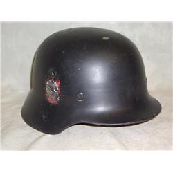 Nazi M40 Double Decal Helmet- De-Nazified Black NS 64