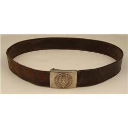 EARLY ORIGINAL HITLER YOUTH BELT & BUCKLE-MAKER ASSMAN