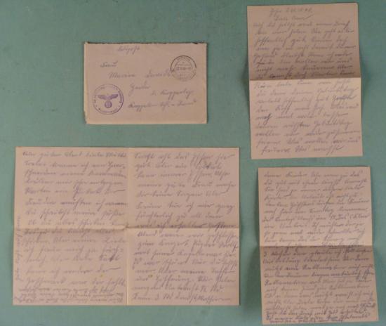 ORIGINAL 12 PAGE NAZI SOLDIERS LETTER from 1940