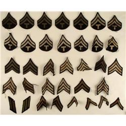 LARGE COLLECTION OF WWII U.S. RANK CHEVRONS