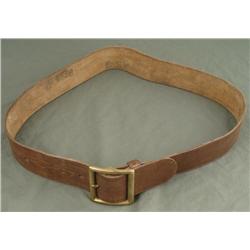 U.S. GI WWII LEATHER UNIFORM BELT/BRASS BUCKLE-38 -ID