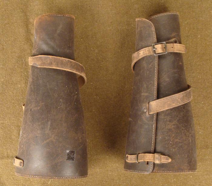 PAIR WWI LEG GAITERS ORIGAL LEATHER