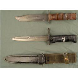 2 US MILITARY KNIVES-FIGHTING & US M6 BY MILPAR BAYONET