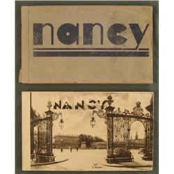 WWII B&W POSTCARDS IN BOOKLET NANCY FRANCE EUROPE