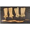 Image 1 : 2 WWII ARMY CANVAS LEGGING & SUEDE TAN BULLET BELT