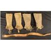 Image 2 : 2 WWII ARMY CANVAS LEGGING & SUEDE TAN BULLET BELT