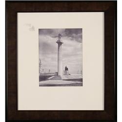 Abraham Lincoln Monument B & W Photograph Framed