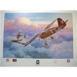 Aviation Art First Kill Roy Grinnell WWII autographed