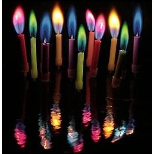 Samrok Color Flame Birthday Candles 12pcs