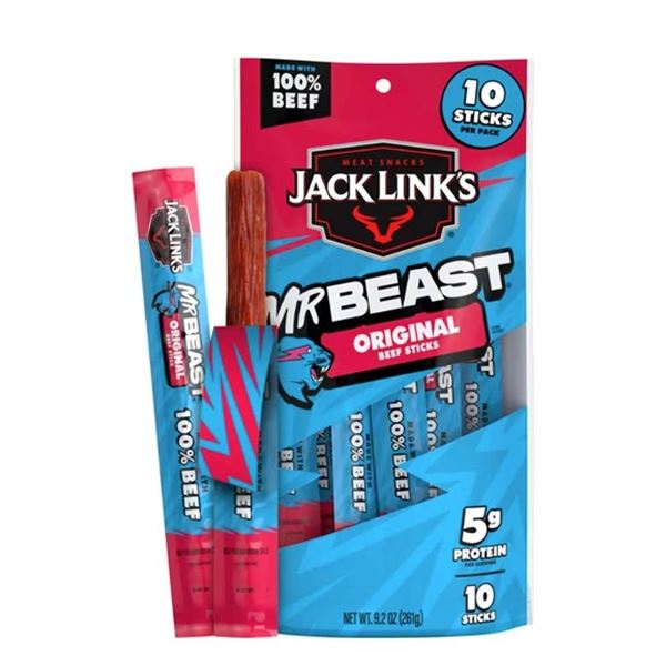 Jack Link's Mr Beast Original Beef Sticks 250