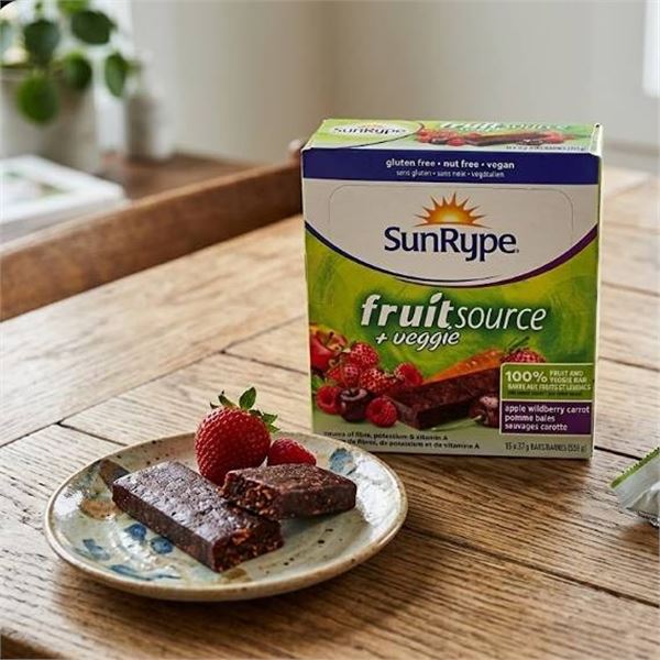 SunRype FruitSource + Veggie Bars, 15 Pack