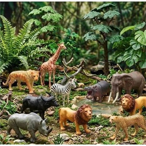 Prextex Safari Animals Play Set