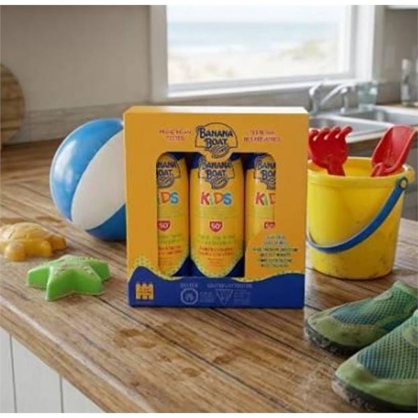 Pack of 3 - Banana Boat Kids Sunscreen SPF 50+ Duo Pack