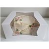 Image 1 : 150 White Window Cake Boxes 9x9x4 in