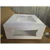 Image 2 : 150 White Window Cake Boxes 9x9x4 in