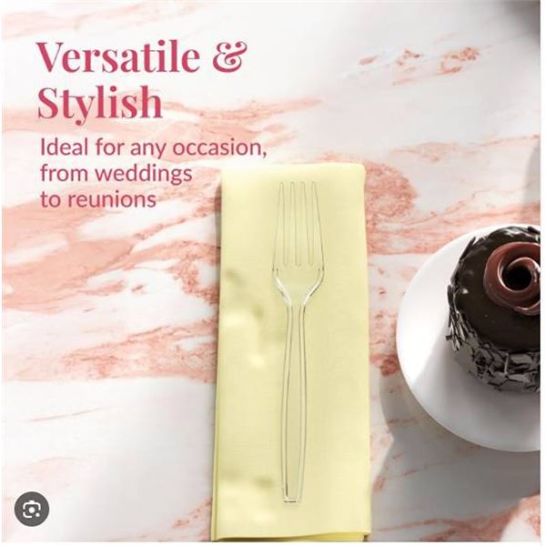 Prestee 1800 count Clear Plastic Forks