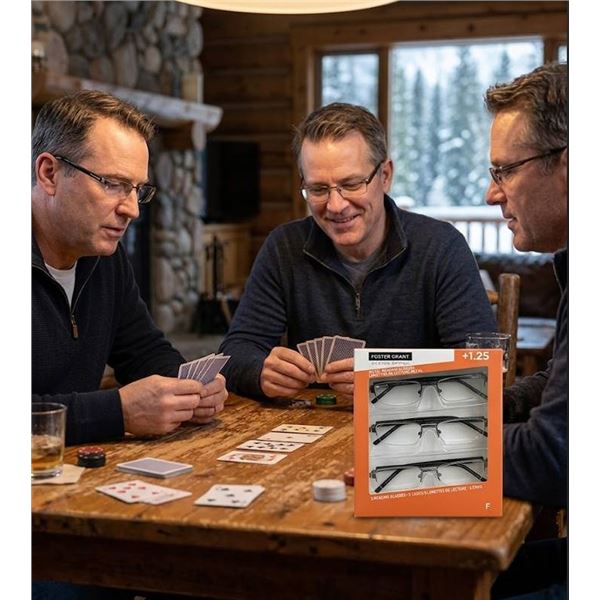 Foster Grant Metal Reading Glasses Set +1.25