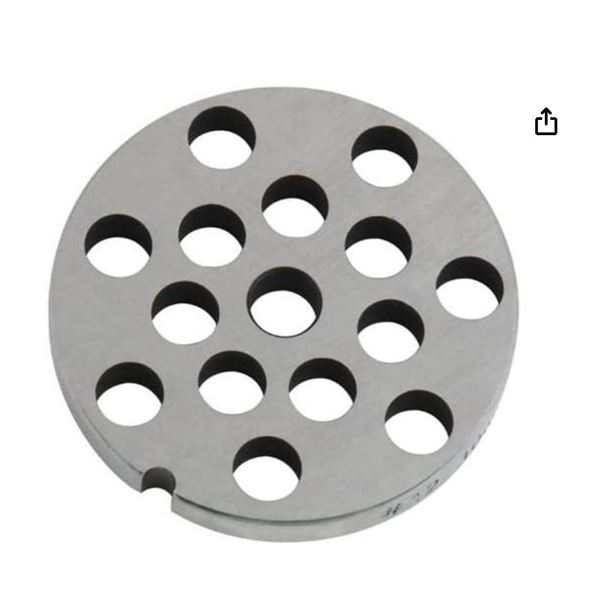 LEM Stainless Steel Grinder Plate #12 3/8"