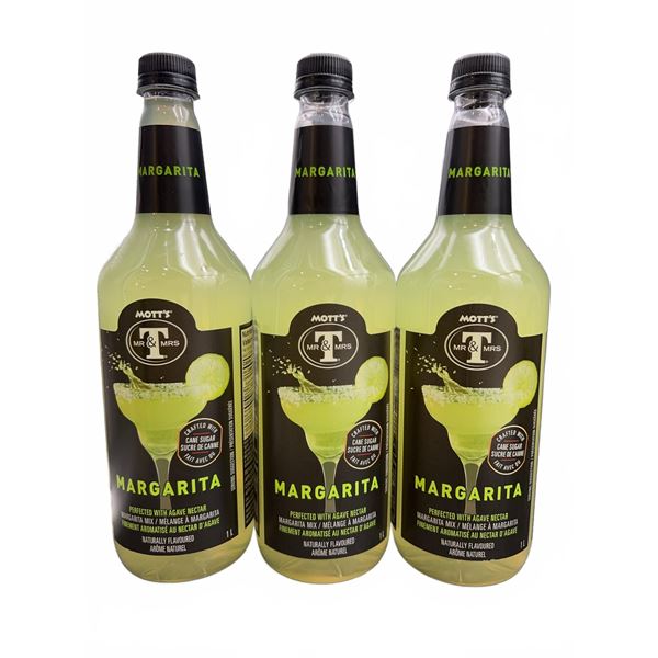 Mott's Mr & Mrs T Margarita Mix, 3 Bottles x 1 L