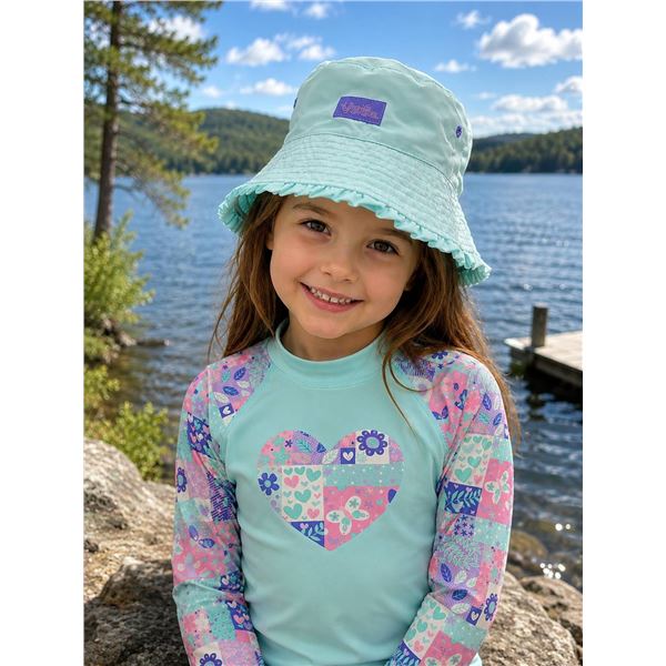UV Skinz Girls 4T Swim Shirt and Hat Set