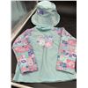 Image 3 : UV Skinz Girls 4T Swim Shirt and Hat Set