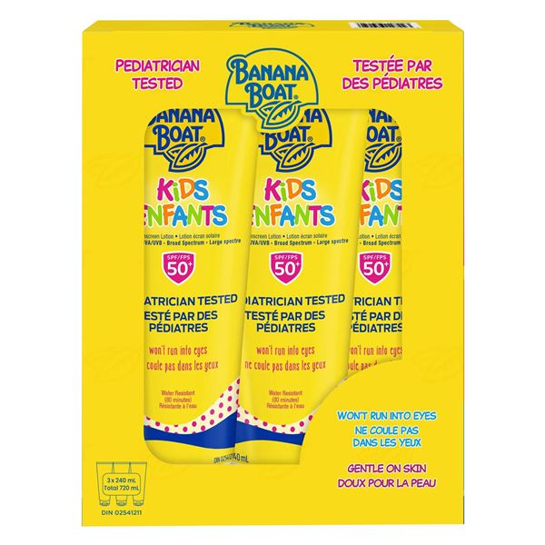 Banana Boat Kids SPF 50 Sunscreen 3-Pack