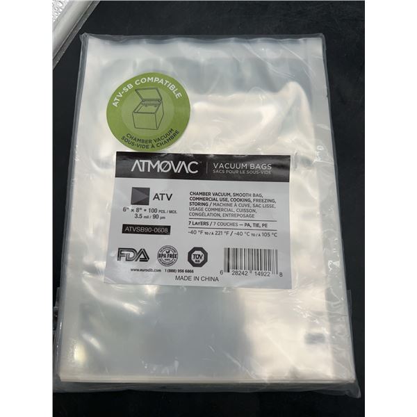 Atmovac ATV Chamber Vacuum Bags 6×8" 100 Pack