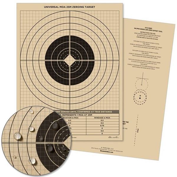 Rite in the Rain 25M Zeroing Target, 100 Sheets, 8.5" x 11"