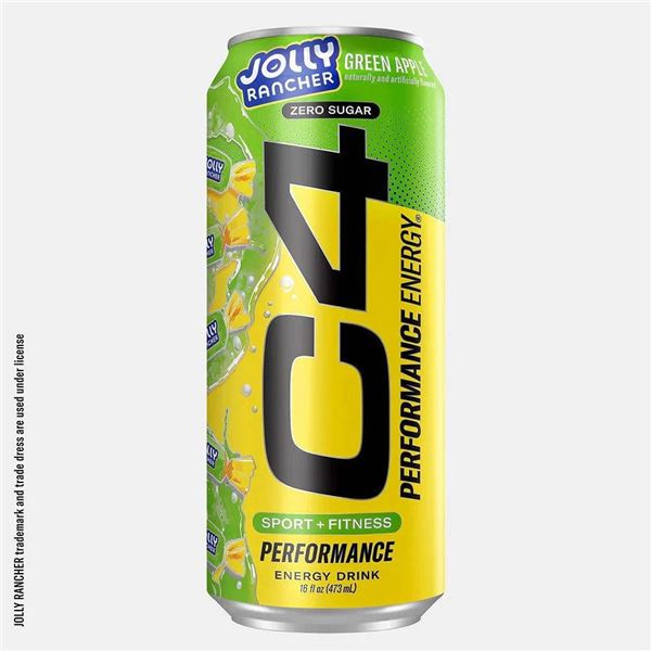 C4 Jolly Rancher Green Apple Energy Drink, 11 x 473ml