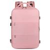 Image 1 : Extra Large Pink Travel Backpack with USB Charging Port