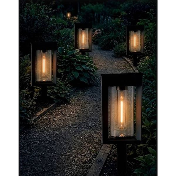 4 Solar LED Pathway Lights