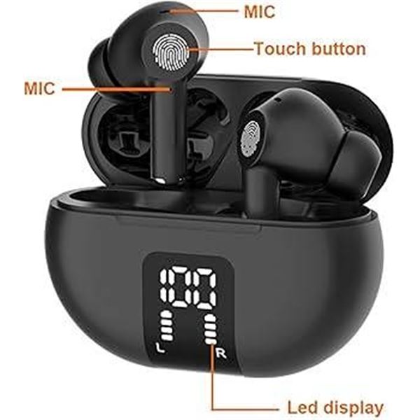 A18 True Wireless Stereo Earbuds, Black