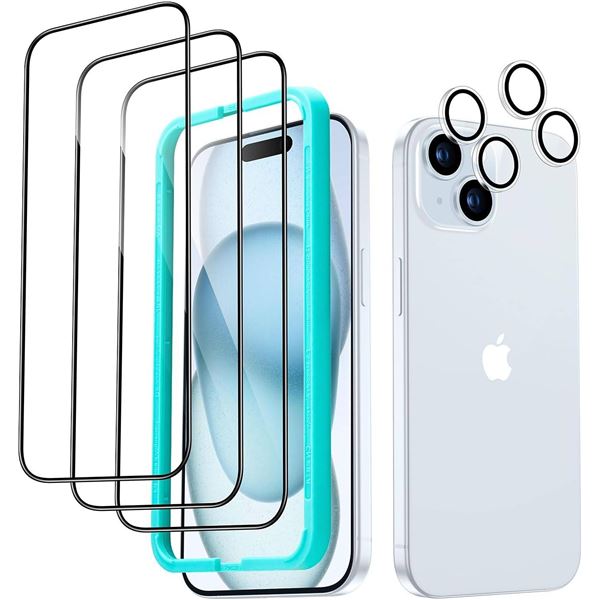 ESR Tempered-Glass Screen Protector Set for Iphone 15 Pro