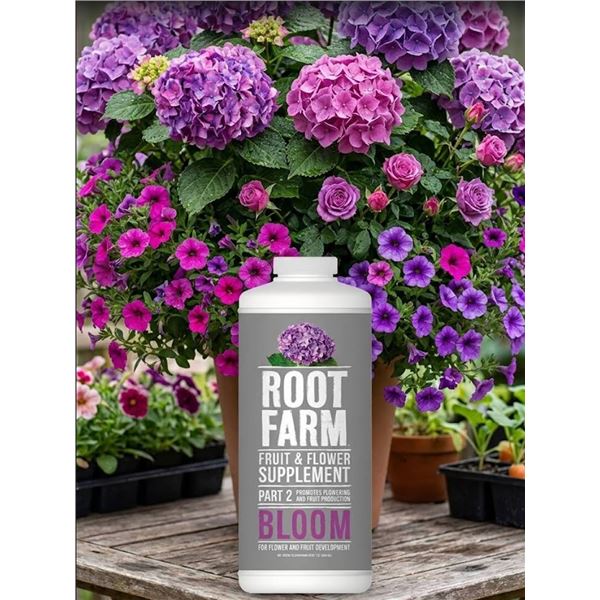 Lot of 30 Root Farm Bloom Nutrient Bottles