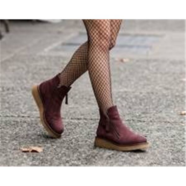 Bueno Phoenix Dark Wine Nubuck Boots Size 38